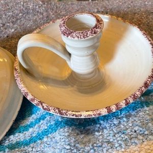 Studio Nichols pottery 1995. Taper candle holder